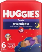 Pieluchy - Huggies 2x Pieluchomajtki na noc HUGGIES Overnights Pants rozmiar 6 (15-25kg) 22szt - miniaturka - grafika 1