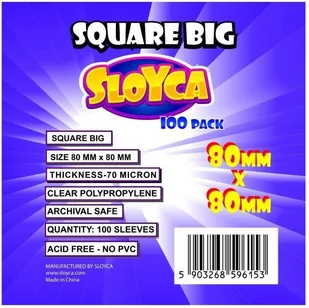 SLOYCA Koszulki Square Big 80x80mm (100szt) - Akcesoria do gier planszowych - miniaturka - grafika 1