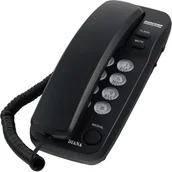 Telefony stacjonarne - Mescomp Telefon przewodowy Diana czarny - miniaturka - grafika 1