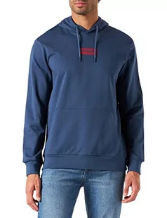 Wrangler Męska bluza z kapturem, ciemny denim, L - Bluzy męskie - miniaturka - grafika 1