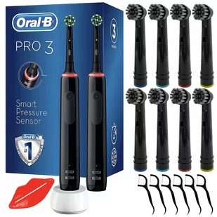 Szczoteczka Oral-B Pro 3 3900 Black Edition Dwupak + 8 precision w/a - Szczoteczki do zębów - miniaturka - grafika 1