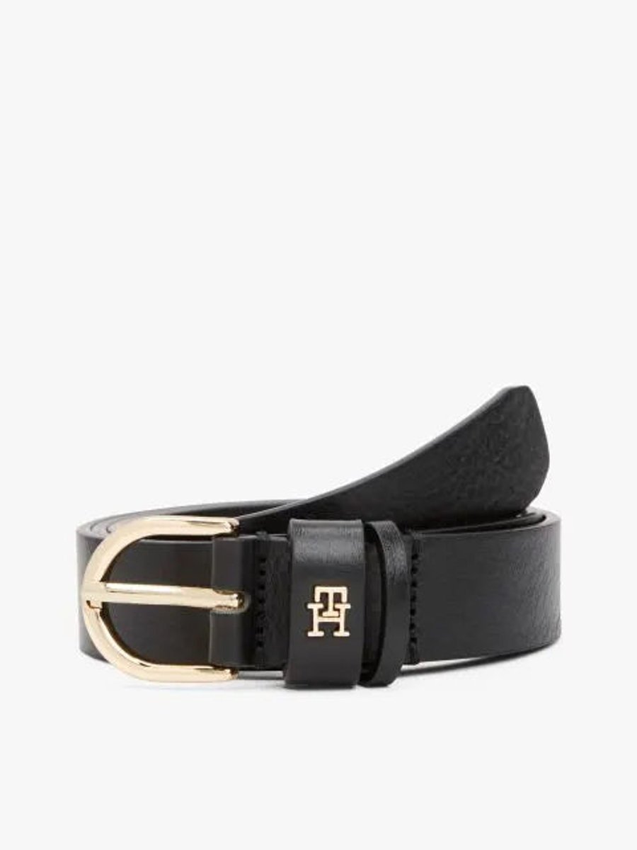 Pasek damski tommy hilfiger Cintura aw0aw16836 bds czarny
