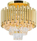 Lampy sufitowe - Złota lampa sufitowa w stylu pałacowym 6230/4B TR z serii BAR - miniaturka - grafika 1