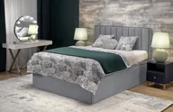 Łóżka - Łóżka dwuosobowe do sypialni ASENTO 160 szare tap. Element 23 - miniaturka - grafika 1