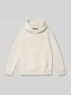 Bluzy dla dziewczynek - Bluza z kapturem i naszywką z logo - miniaturka - grafika 1