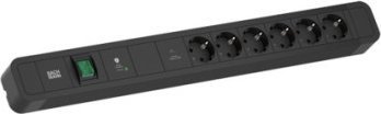 Listwa zasilająca Bachmann BACHMANN PRIMO 2 6xCEE7/3 1xGVS-Plus 1xswitch 2.0m CEE7/7