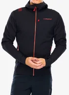 Kurtki narciarskie - Kurtka softshell La Sportiva Descender Storm Jkt - black/cherry tomato - miniaturka - grafika 1
