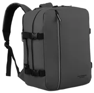 Plecaki - Plecak podróżny do samolotu WIZZAIR 40x30x20 bagaż podręczny kabinowy wodoodporny ciemnoszary - miniaturka - grafika 1