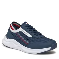 Buty dla chłopców - Sneakersy Tommy Hilfiger Stripes Low Cut Lace Up Sneaker T3B9-33395-1697 S Blue 800 - miniaturka - grafika 1