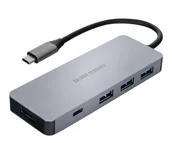 Huby USB - Silver Monkey Adapter USB-C - HDMI, 3xUSB, USB-C, PD 100W - miniaturka - grafika 1