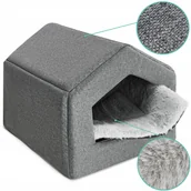 Budy dla psów - Legowisko Buda Dla Psa Kota Domek Xl Len + Futro - miniaturka - grafika 1
