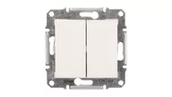 Wyłączniki światła i elektryczne - LEDart schodowy podwójny, Schneider Electric SEDNA SDN0600123, bez ramki, kolor kremowy - miniaturka - grafika 1