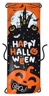 Folat 23864 23864-Happy Booo dekoracyjna zasłona na drzwi 'Happy Figurki, duch, dynia, kot, czarownica, nietoperz, czarny, pomarańczowy, na Halloween, imprezę, dla dzieci, wielokolorowa - Firany i zasłony dla dzieci - miniaturka - grafika 1