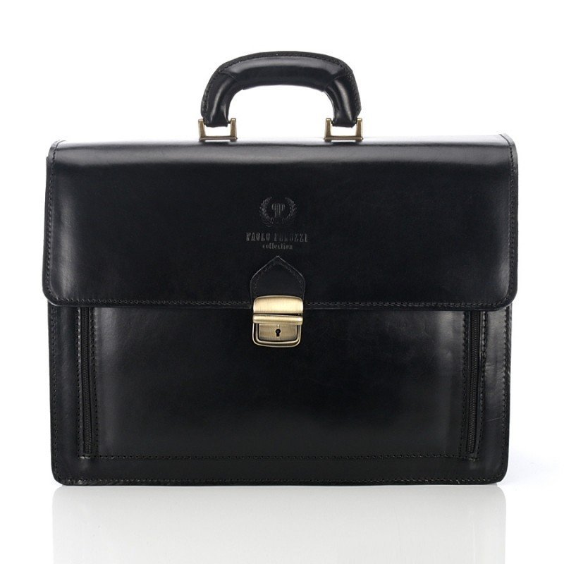 I Ekskluzywna Skórzana Teczka Męska Paolo Peruzzi N03-Bl