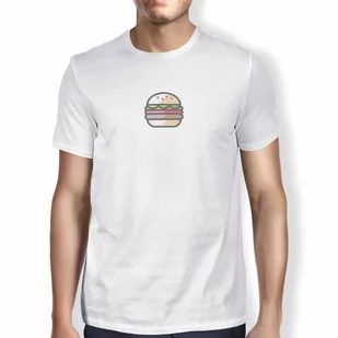 Green Fish, Basic męski T-shirt, 100% bawełna, Regular Fit, Digital Icon Printed, rozmiar: L, kolor: biały, biały, L - Koszulki męskie - miniaturka - grafika 1