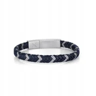 Bransolety męskie - Biżuteria Daniel Klein skórzana bransoletka męska DKJ.6.2158-2 - miniaturka - grafika 1