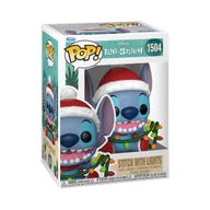 Figurki dla dzieci - Funko POP! Marvel, figurka kolekcjonerska, POP Disney: Stitch HLDY– Stitch w/Lights - miniaturka - grafika 1