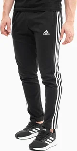 Adidas Spodnie męskie adidas Essentials Single Jersey Tapered Open Hem 3-Stripes czarne IC0044 S - Spodnie sportowe męskie - miniaturka - grafika 1