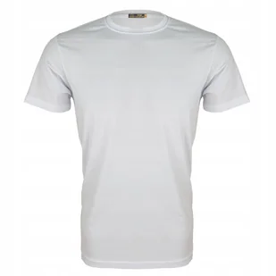 Koszulka Męska T-Shirt Sportowy T Shirt Bawełniany Gładki Biały L - Koszulki męskie - miniaturka - grafika 1