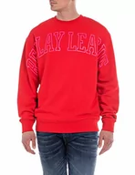 Bluzy męskie - Replay Bluza męska, 555 Poppy Red, XXL - miniaturka - grafika 1