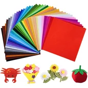 Dekoratorstwo - Filc dekoracyjny kolorowy plastyczny 25x25 cm kolorowy 40 szt. - miniaturka - grafika 1