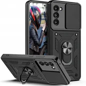 Etui i futerały do telefonów - Etui do Samsung S21 FE PANCERNE SLIDE RING + SZKŁO - miniaturka - grafika 1