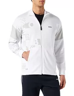 Bluzy męskie - BOSS Bluza męska Skover, Biały 100, S - miniaturka - grafika 1