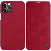 Etui i futerały do telefonów - Nillkin Qin Leather Case Apple iPhone 12 Max/12 Pro Red - miniaturka - grafika 1