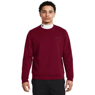 Męska bluza dresowa  nierozpinana bez kaptura Under Armour UA Unstoppable Flc Crew Eu - czerwona - UNDER ARMOUR - Bluzy sportowe męskie - miniaturka - grafika 1