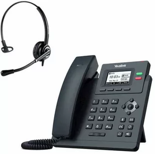 Telefon VoIP z słuchawką call center Yealink T31 + Platora Pro-M - Telefonia VoIP - miniaturka - grafika 1