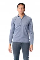 Koszulki męskie - WRANGLER LS REFINED POLO BLUE DEPTHS W7M6KHXJY S - miniaturka - grafika 1