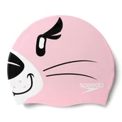 Pływanie - Czepek Pływacki Dziecięcy Speedo Printed Character Cap Pink/White - miniaturka - grafika 1