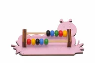 Zabawki interaktywne dla dzieci - Kolorowe liczydło różowa dżdżownica na tablicę manipulacyjną. - miniaturka - grafika 1