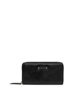 Portfele - Hexagona - Długi Stop RFID Portfel dla kobiet, kolekcja ambrozżerii - skóra owcza obszyta ziarnistą skórą bydlęcą, czarny, Taille unique - miniaturka - grafika 1