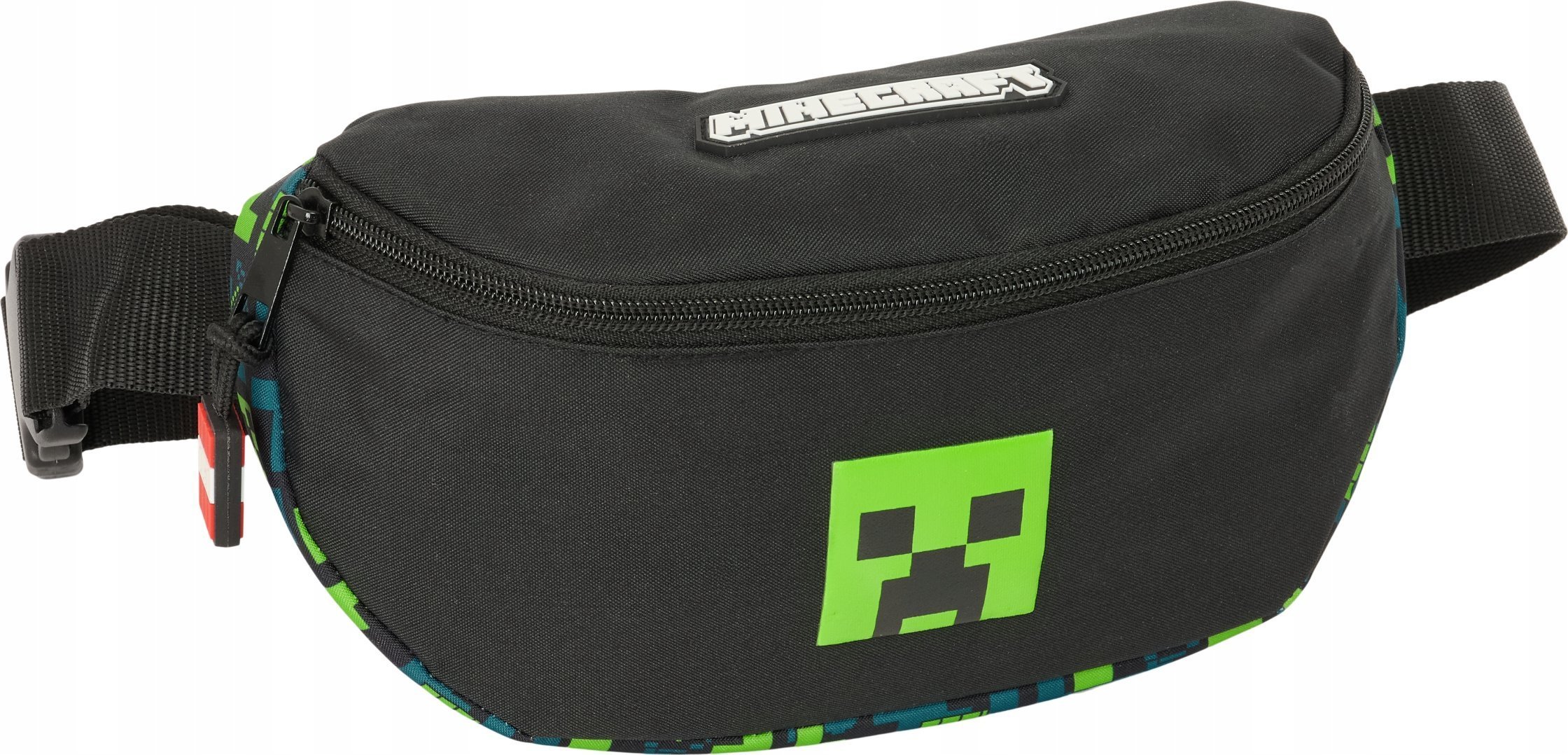 Saszetka Nerka Minecraft TNT CREEPER Czarna Regulowany Pasek Zamek Pojemna