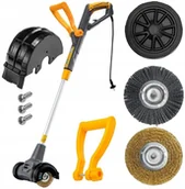 Pozostałe narzędzia ogrodowe - Powermat KRAWĘDZIARKA ELEKTRYCZNA 800W DO USUWANIA CHWASTÓW MCHU Z KOSTKI 2 SZCZOTKI - miniaturka - grafika 1