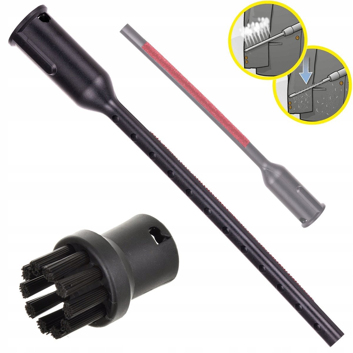 DYSZA DO TEKSTYLIÓW UBRAŃ PAROWNICY SC 1 2 3 4 5 6 do KARCHER Szczoteczka