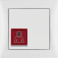 Wyłączniki światła i elektryczne - Berker S.1 System przywoławczy Przycisk przywołania z ramką, biały matowy - miniaturka - grafika 1