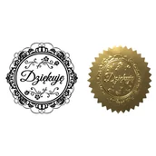 Pasmanteria - Naklejki Wytłaczane Dziękuję Złote 10 Szt. - miniaturka - grafika 1