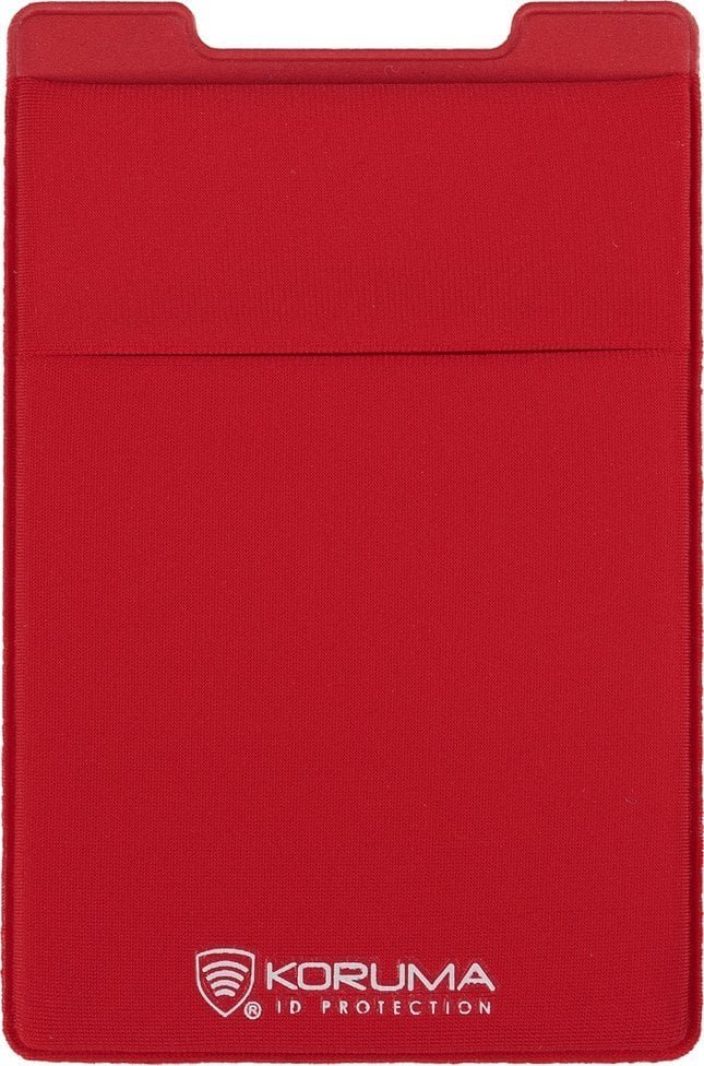 KORUMA Przyklejane etui z lycra na kartę czerwony Uniwersalny