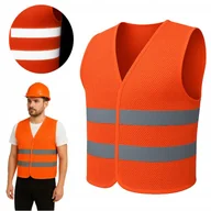 Odzież robocza - Kamizelka odblaskowa OSTRZEGAWCZA robocza Przewiewna siateczka drogowa XL - miniaturka - grafika 1
