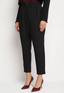 Czarne Spodnie o Szerokim Kroju u Góry ze Zwężanymi Nogawkami Vitida - Spodnie damskie - miniaturka - grafika 1