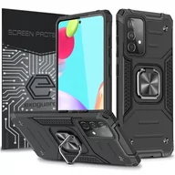 Etui i futerały do telefonów - ETUI EXOGUARD QRING + SZKŁO - GALAXY A52 / A52S 5G - PANCERNE CASE OBUDOWA FUTERAŁ RING - miniaturka - grafika 1