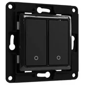 Systemy inteligentnych domów - Przełącznik zasilania Shelly WS2, 2tlačítkový, bez rámečku (SHELLY-WS2-B) Czarny - miniaturka - grafika 1