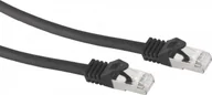 Kable miedziane - Kabel sieciowy S/CONN o maksymalnej łączności - kabel krosowy RJ45 S/FTP, PIMF, kabel surowyCat.7, bezhalogenowy, czarny, 0,5 m (75511-0.5S) - miniaturka - grafika 1