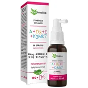 Witaminy i minerały - EkaMedica Synergia witamin A + D3 + E + K2MK7, spray, 30 ml - miniaturka - grafika 1