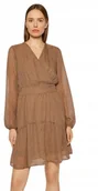 Sukienki - Vero Moda Sukienka Damska Brązowa Długi Rękaw L Ktb - VERO MODA - miniaturka - grafika 1