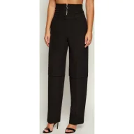 Spodnie damskie - Patrizia Pepe Spodnie | Relaxed fit | high waist - miniaturka - grafika 1