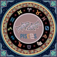 Malowanie po numerach - Norimpex Diamentowa mozaika Mandala 7D Zodiak Ryby 30x30cm 1006576 - miniaturka - grafika 1