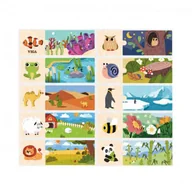 Układanki dla dzieci - VIGA Puzzle Logiczne ze Zwierzętami Układanka - miniaturka - grafika 1